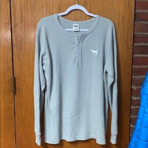 VS PINK gray waffle t-shirt!